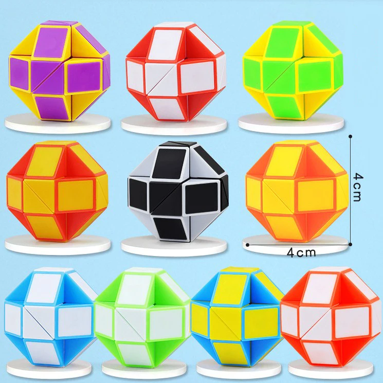 24 Blocks Mini Magic Snake Cube Brain Teaser Puzzle Toys for Kids