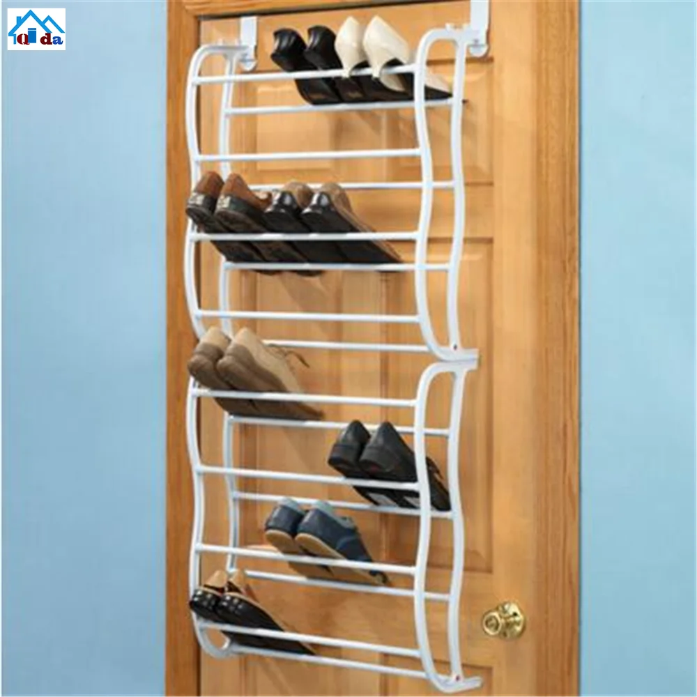 Dropship 36 Pairs Over-The-Door Shoe Rack 12 Layers Wall Hanging Closet Shoe  Organizer Storage Stand Requires Screwing Holes In The Door to Sell Online  at a Lower Price