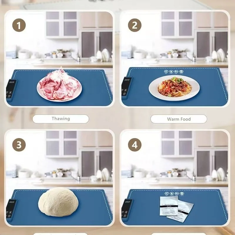 折りたたみ式食器保温パッド 保温食事テーブル 加熱保温プレート 各種食器用保温プレート 6