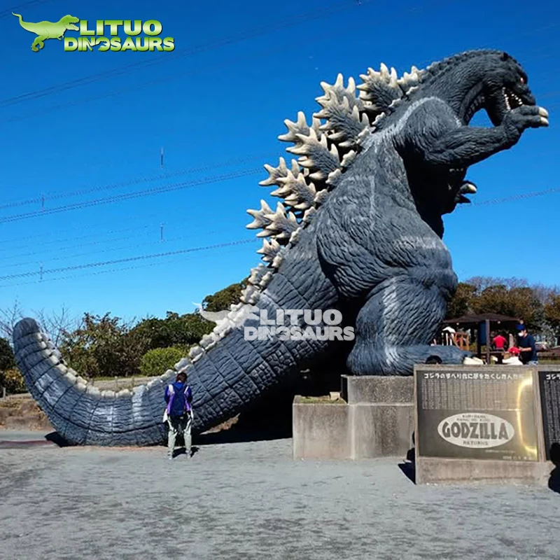Anime Animation Fiberglass Godzilla Monster Statue Sculpture