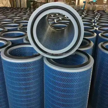 100% Polyester Spun Bonded Industrial Ptfe Membrane Filter Cylindrical Hepa Air Filter Dust Filter Cartridge