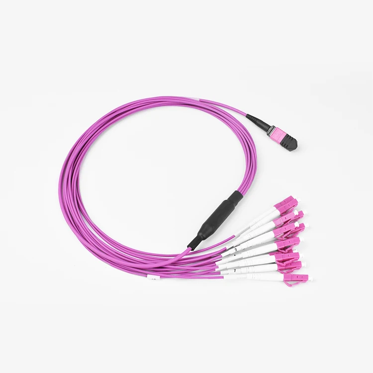 fiber optic cable patch cord fanout 8 core 12 core 24 core mpo mtp LC breakout