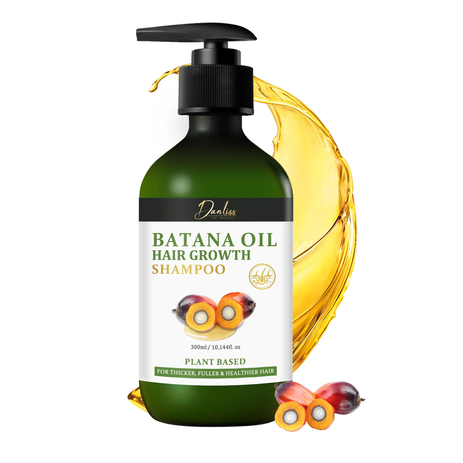 Private Label Organic Hair Care Growth Shampoo Sulfate Free Curly Batana Oil Mint Shampoo and Conditioner for Thinning Hair