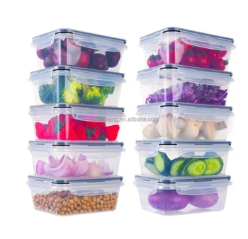 New kitchen plastic storage tank sealed crisper food grade transparent storage food easy to buckle