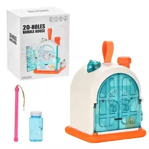 ITTL Dreamy House Bubble Machine with Light Automatic Fantasy Bubble Blower Machine Outdoor Soap Water Toy Best Gift for Kids