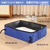 Caja de arena portátil grande azul para gatos
