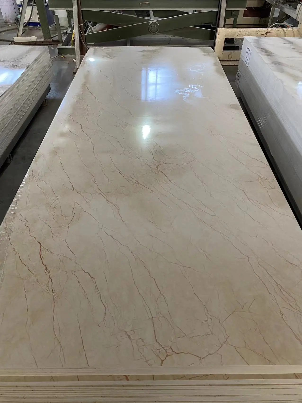 3D Printing UV PVC High Glossy Marble Sheet Alternative Fire Rated Water Proof Sheet Wall Panels for Wall Decoration