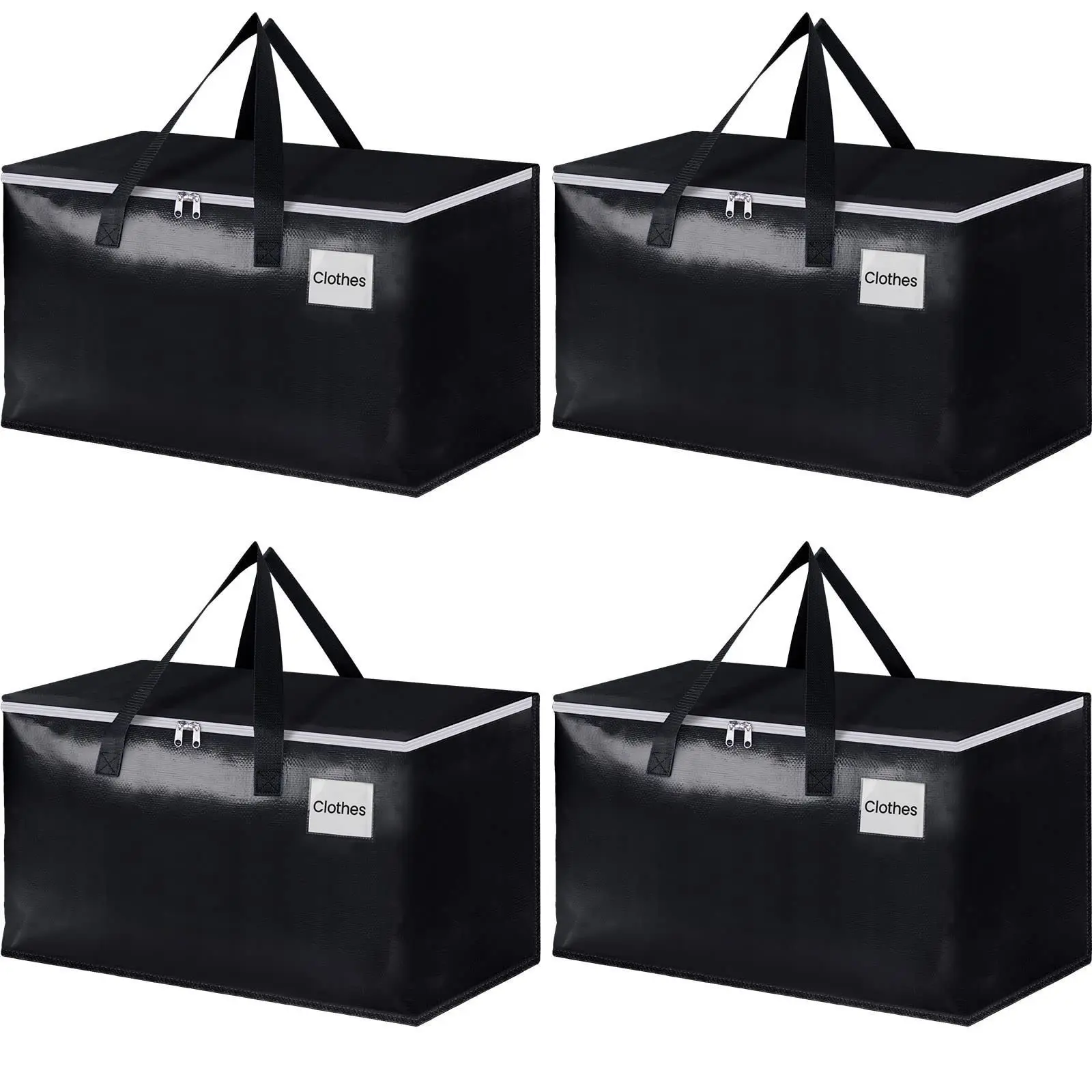 Custom Extra Large Moving Bags with Zipper Carrying Handles Heavy Duty Storage Tote Bag for Space Saving Camping and Travel