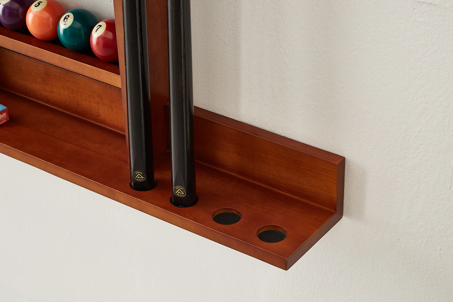 New Arrival Wall Rack Pool Cue Rack, Solid Wood Billiard Cue Holder for ...