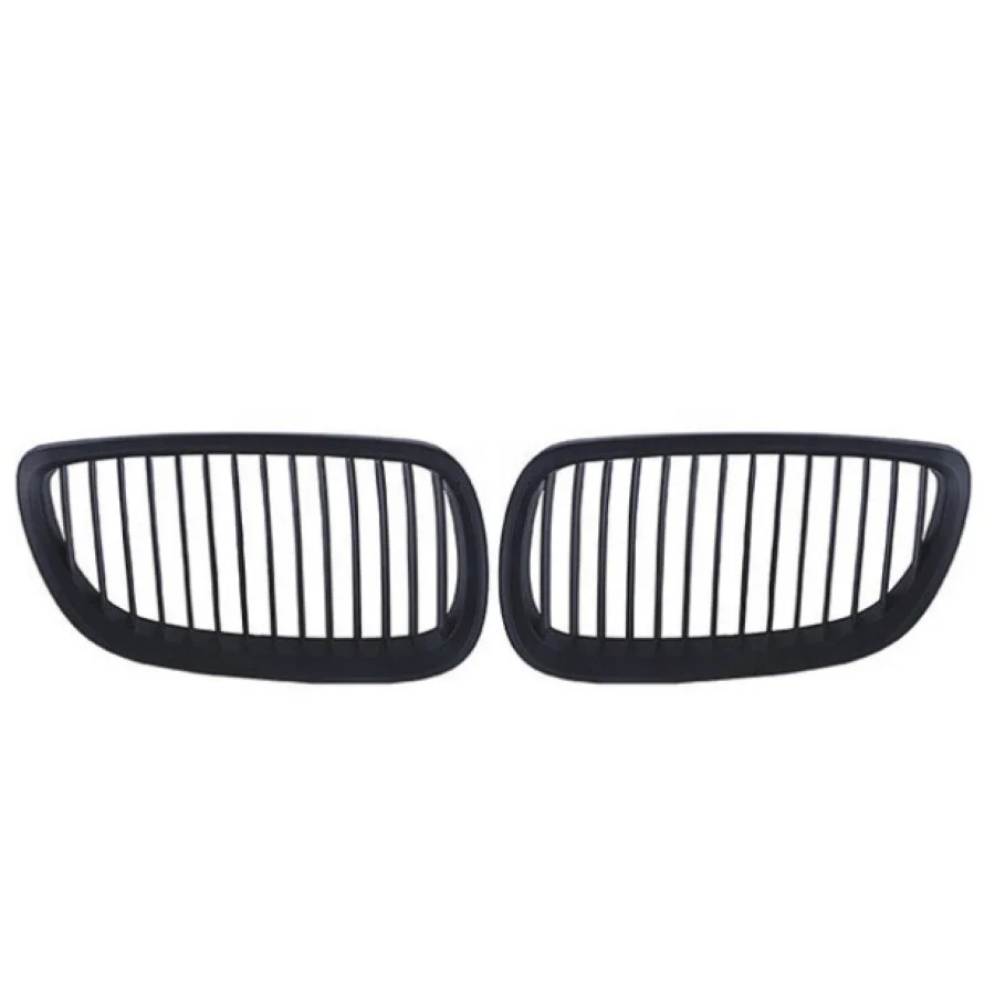 TIYPEOR ABS Front Bumper Grilles Glossy Black Single Line Kidney Grill Car Grille for BMW E92 3 Series E92 2006 - 2009