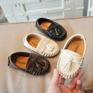 Fashion Spring Autumn Children Outwear Pu Leather Soft Sole Casual Outwear Boys Girls Flat Shoes for Boys Girls