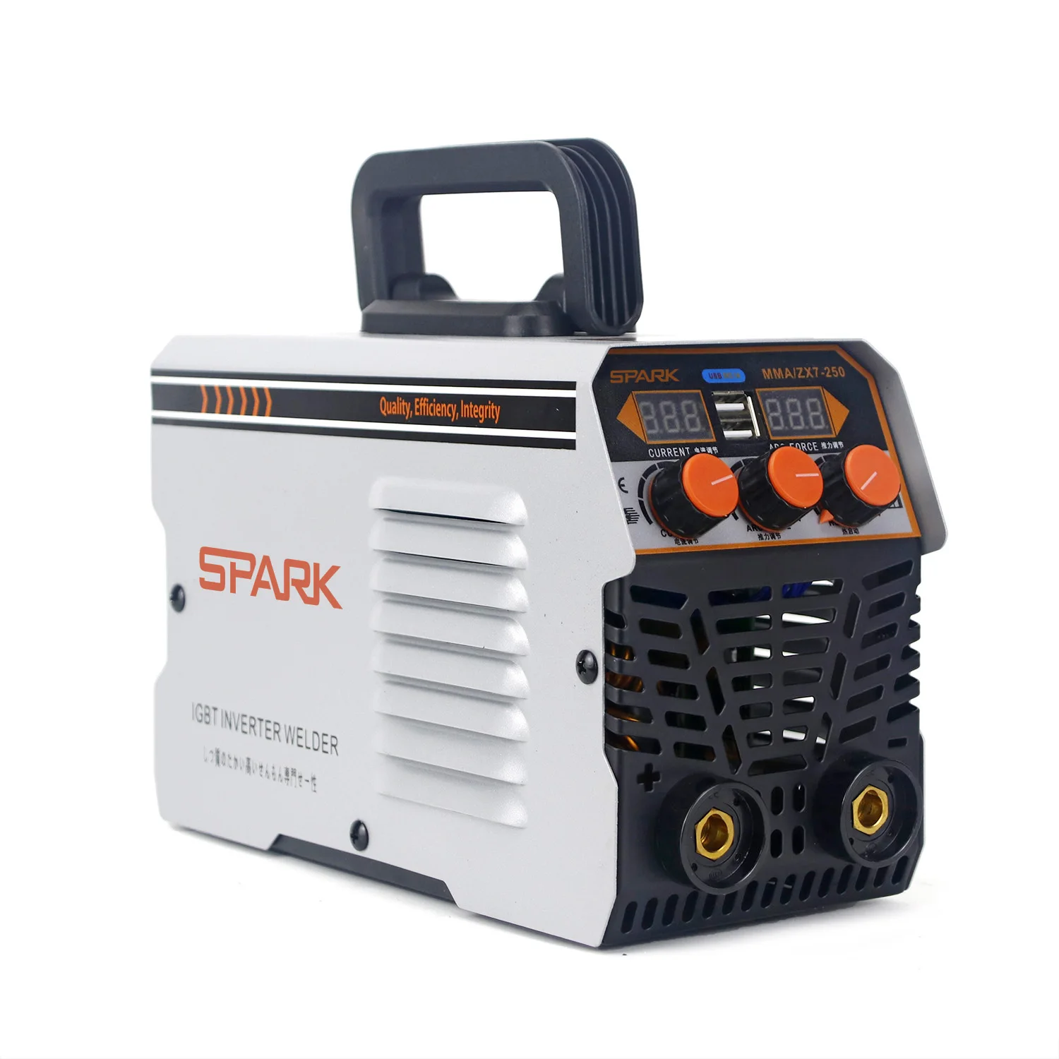 MMA/ZX7-250 Portable Arc Welder – Dual USB Display Welding Machine