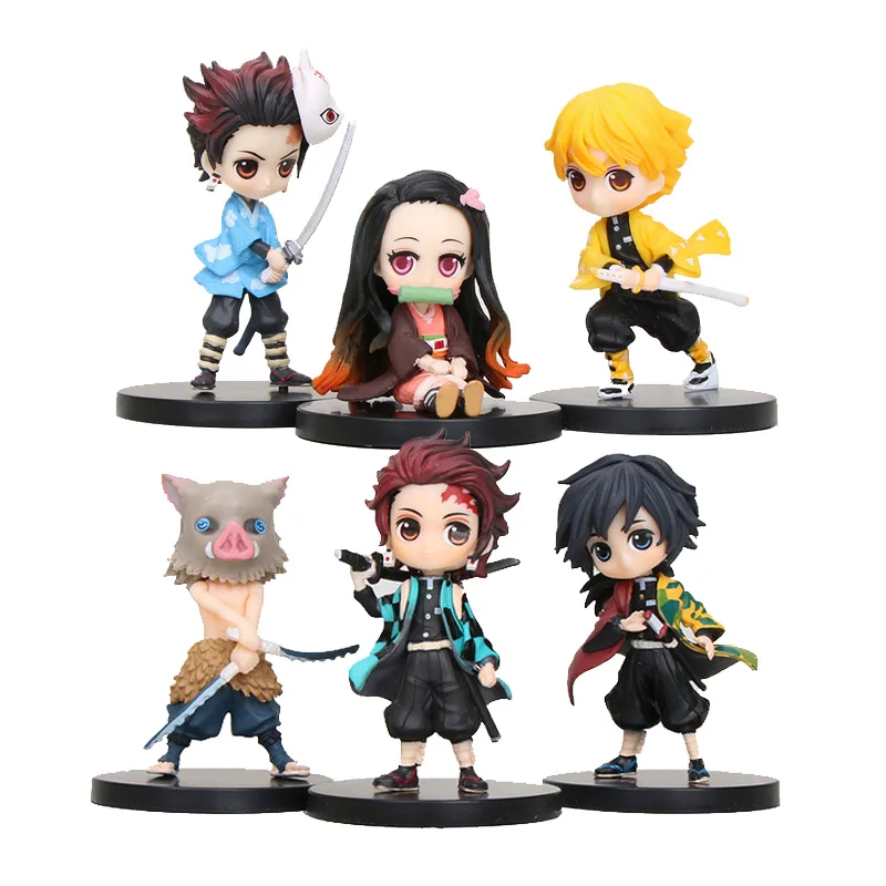 6pcs Set Anime Demon Slayer Kimetsu No Yaiba Figure Q Posket Kamado Tanjirou Kamado Nezuko Agatsuma Figure Toys 7cm Buy Action Figures Anime Demon Slayer Model Figure Toys Product On Alibaba Com