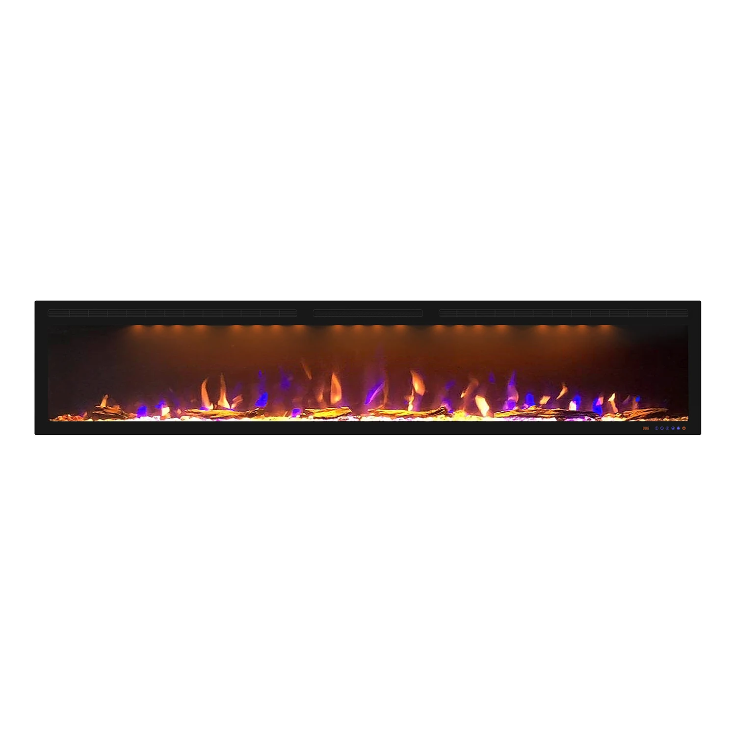 Luxstar 88GP Inch Indoor Media Electric Fireplace Heaters Royal Slim 1.5KW Fireplace  App Control Remote