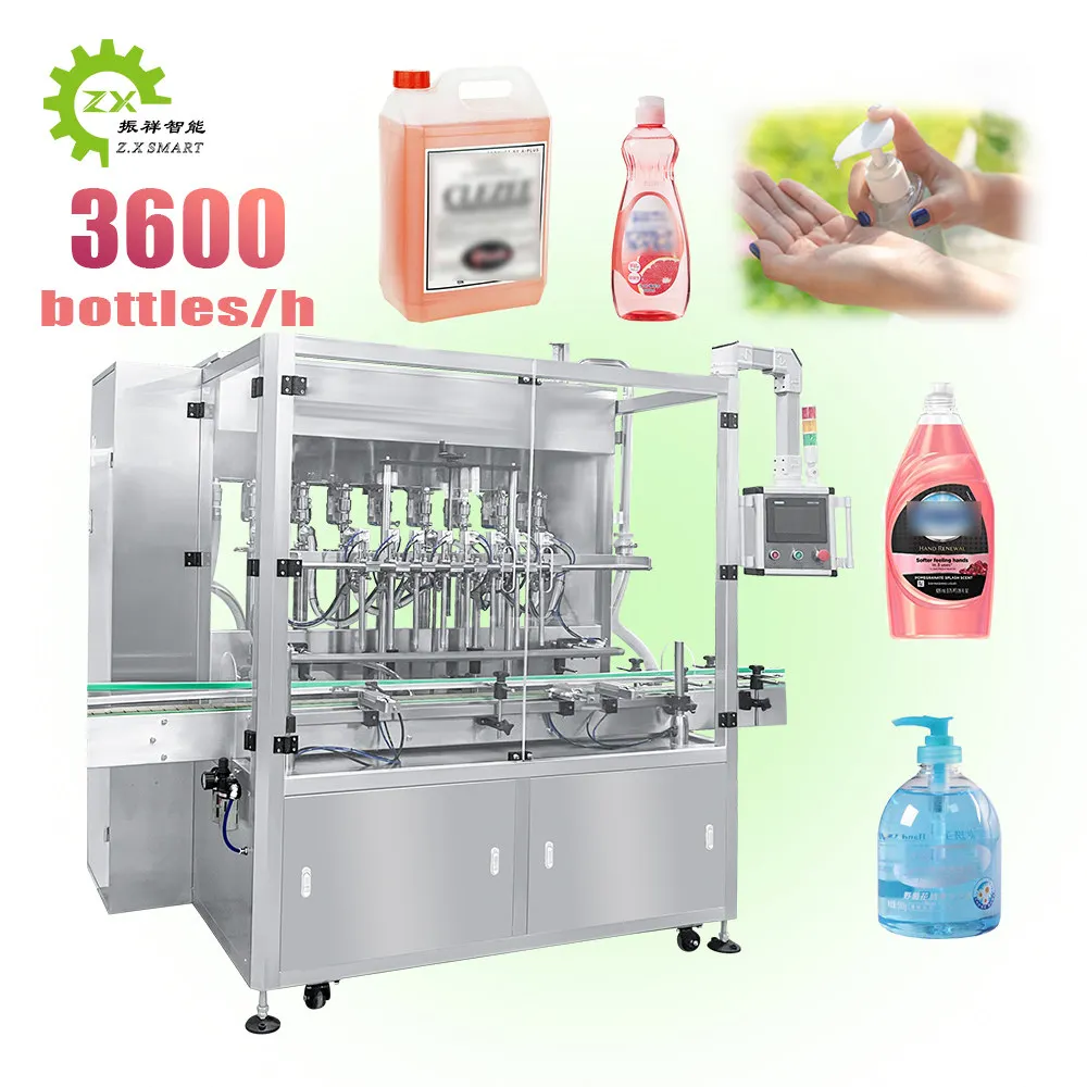 ZXSMART 8 Head Automatic Piston Liquid Filling Machine for