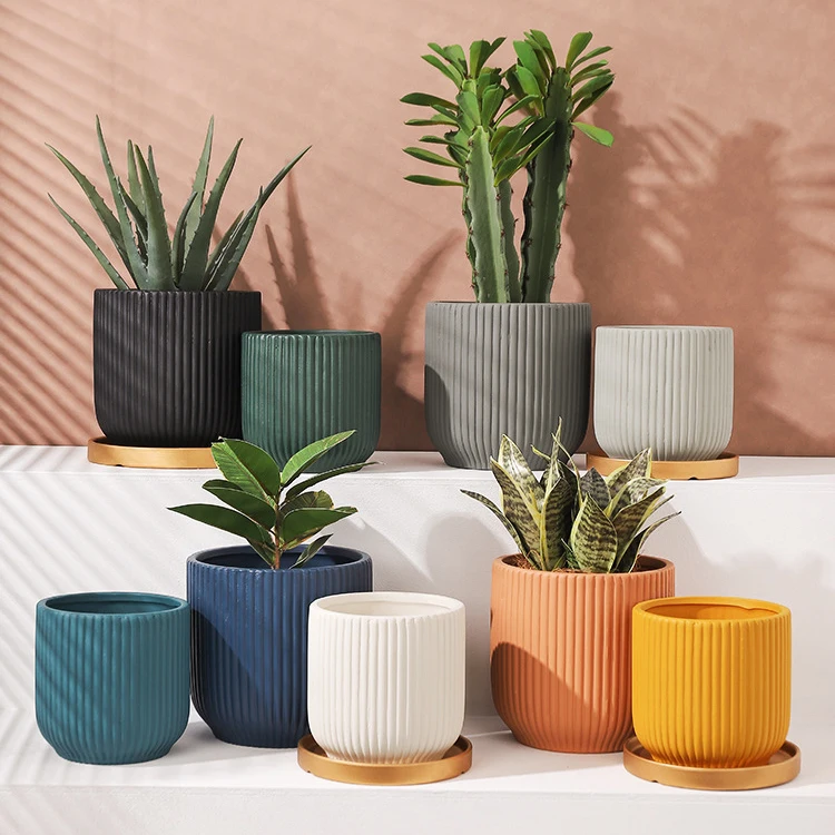 Garden Supplies Indoor Home Decor Small Ceramic White Modern Flower