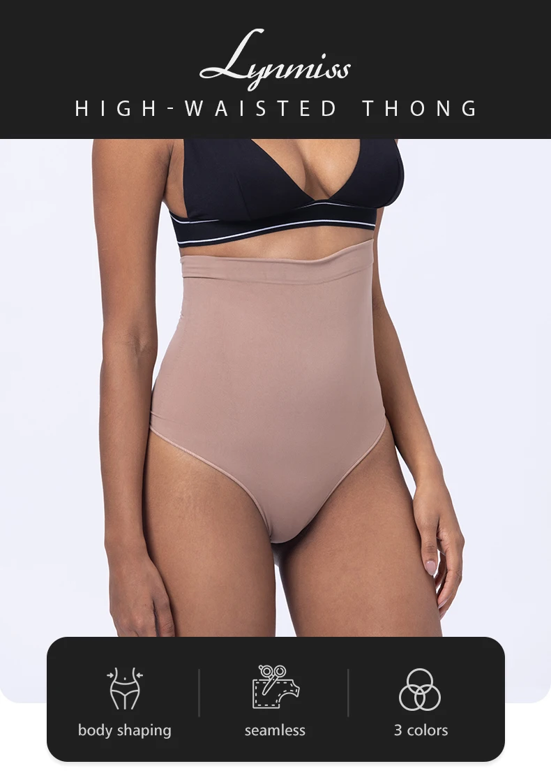 Wholesale Woman Skim High Waist Thong Body Shapers Tummy Control Seamless Bodysuit Shapewear