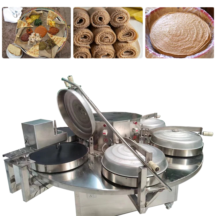 Factory Directly Ethiopian Traditional  Injera Making Products  Teff Flat Bread Mogogo Enjera Maker Machines for Sales