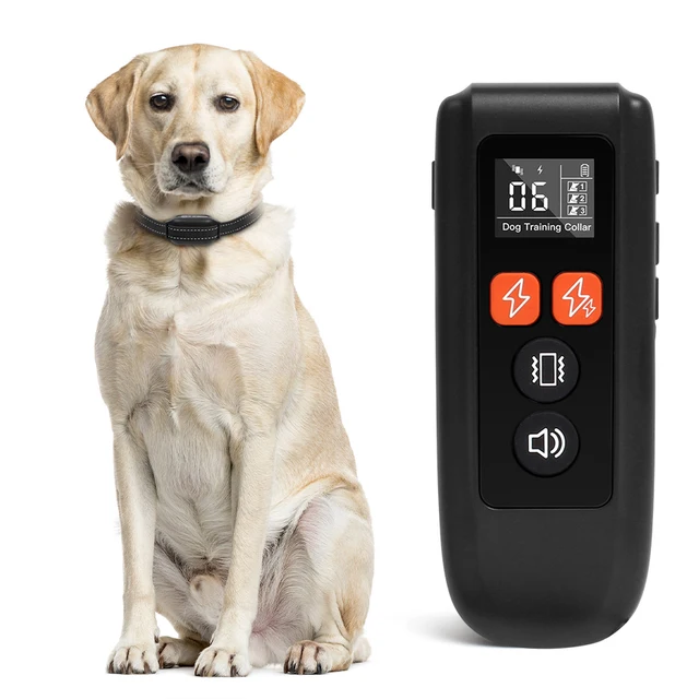 2024 New Rechargeable IP67 Pet Training Supplies Remote Control Dog Shock Collar Dog Training Collar With Remote