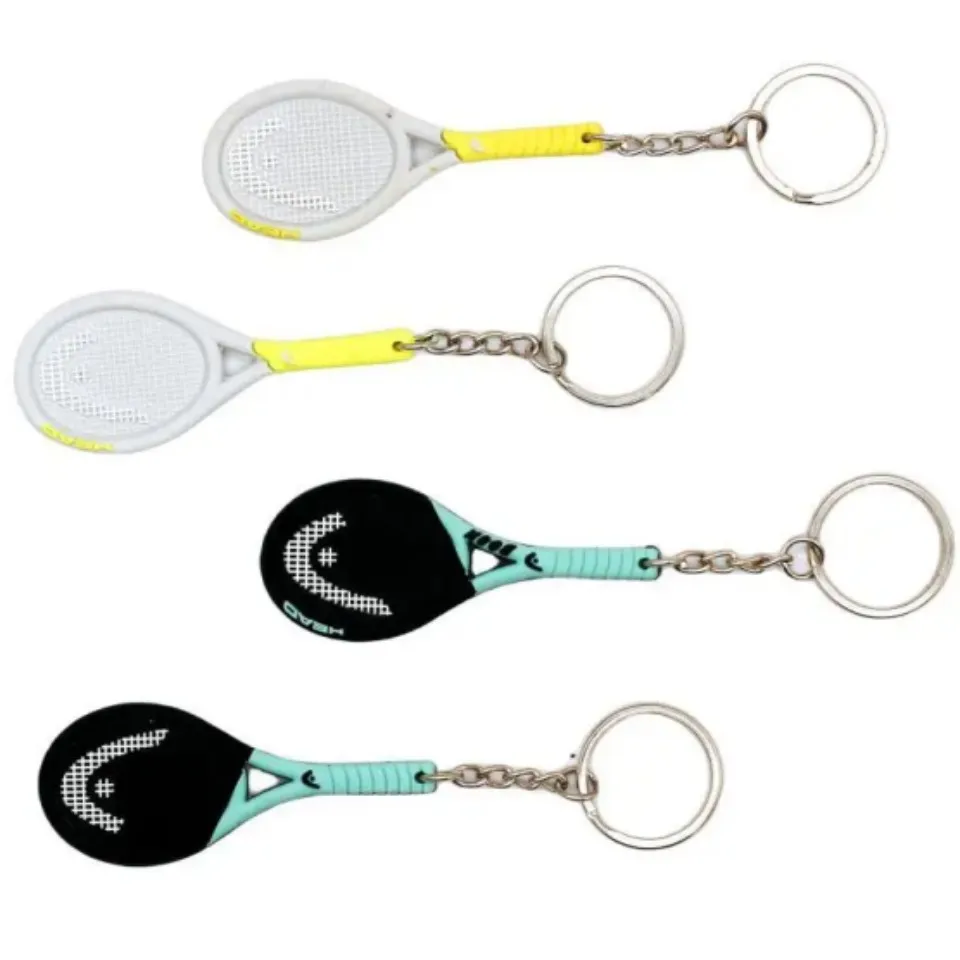 Wsnbwye Padel Racket Padel Racket Protector Keyrings CHAVEIRO Gift Anime DIY PVC Cute Rubber Racket Padel Keychain