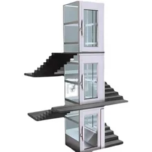 2 3 4 Floors Indoor &Outdoor Cheap Electric Residential Passenger Elevator Lift With Shaft Enclosure