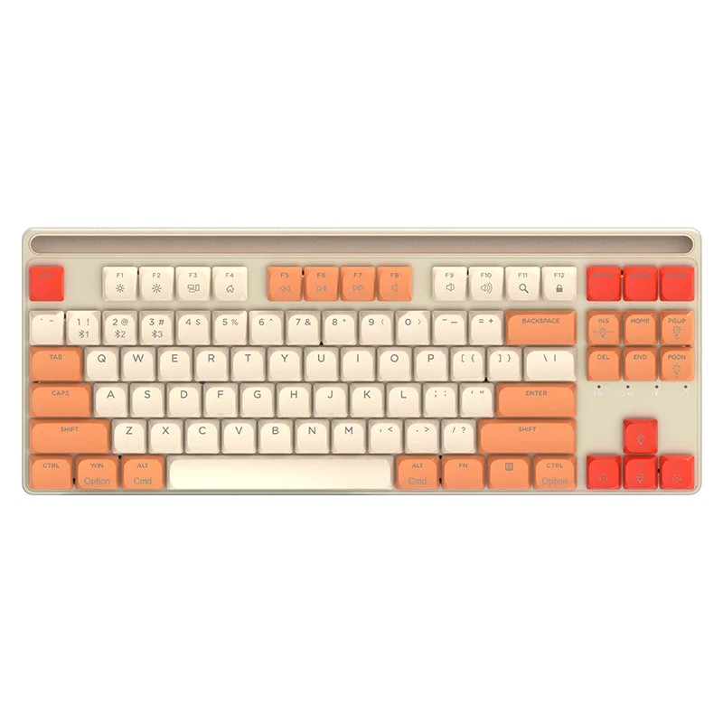 Low Profile Mechanical Keyboard Outemu Brown Switch Gaming Keyboard  TKL Style 2.4G BT Wired Tri Mode 1000Hz Metal Case for PC