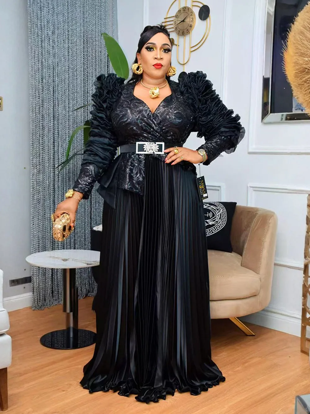plus size high waisted dress Plus Size Classic Curve Midi