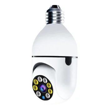 Night Vision 1080P CCTV Camera Two Way Talk Auto Tracking Security Cam PTZ WiFi Light bulb Camera with E27 Socket