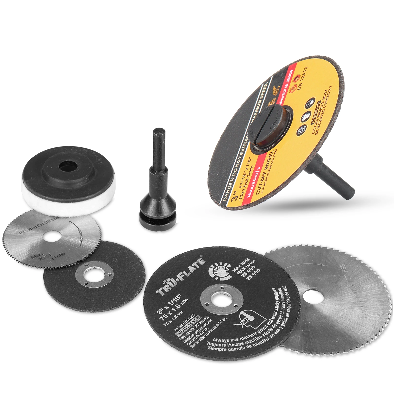 2 Inch Die Grinder Grinding Wheels - 15 Pack, 3/8" Arbor Hole, For Metal, Steel, Angle Grinders