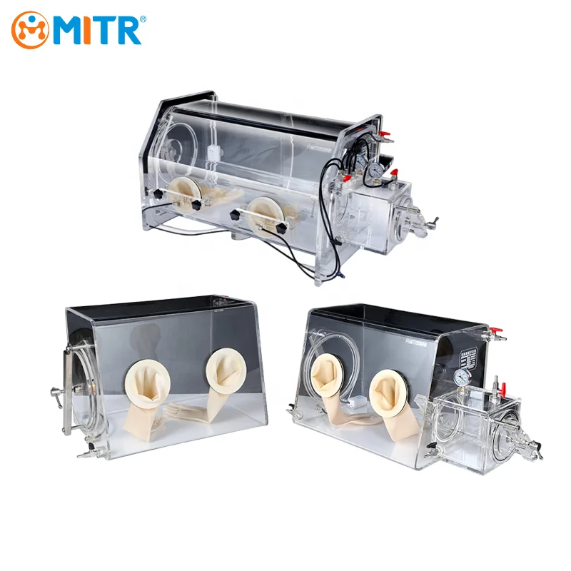 MITR  Lab Benchtop Transparent  Acrylic Vacuum Glove Box Support Customization
