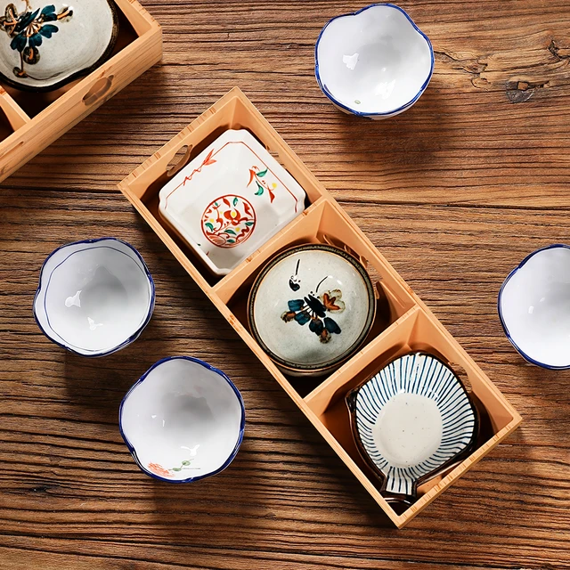 Japanese Style Divided Serving Tray 3-Grid  Wooden Grain Snack Serving Tray for Home Kitchen Restaurant