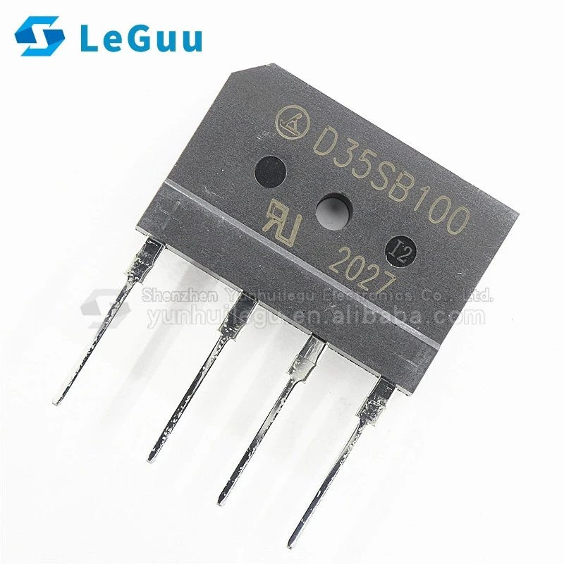 Lot De 5 Diodes Redresseuses ASEMI D35SB100 – DIP-4, Traversante – Pour Alimentations, LED, LCD