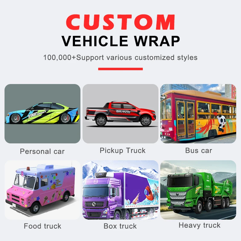 Customize Logo Car Sticker Personalize Design Digital Printing Vinyl Decorative Sticker for Vehicle Wrap