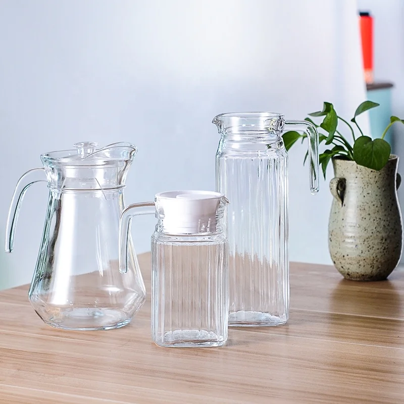 Small Eco-Friendly Lead-Free Glass Pitcher & Kettle 500ml for Hotel Use Beverage Storage Jug with Minimalist Sublimation Design