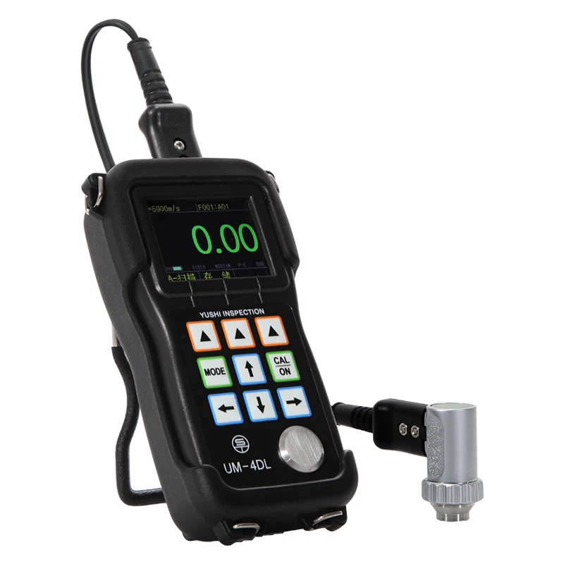 NDT UT Inspection Ultrasonic Thickness  Measurement YUSHI Ultrasonic Thickness Gauge UM4DL with Color Scree Live A-scan Snapshot