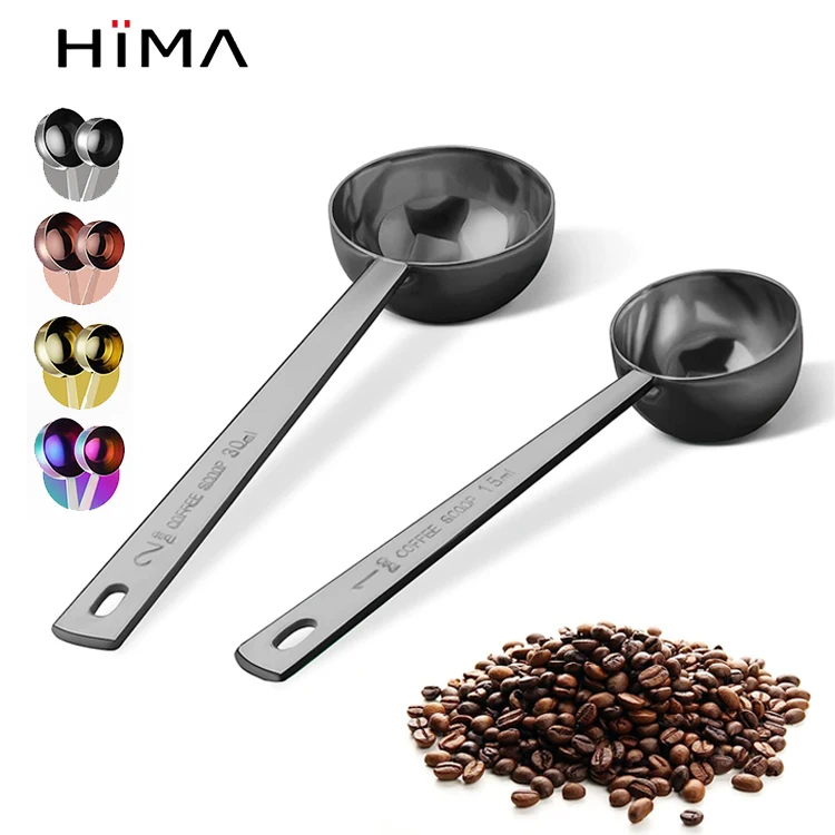 Custom LOGO 5ML 10ML 15ML 20ML 30ML Coffee Measuring Spoon Long Handle 1/2 Coffee Measuring Tablespoon Long Handle Coffee Scoop