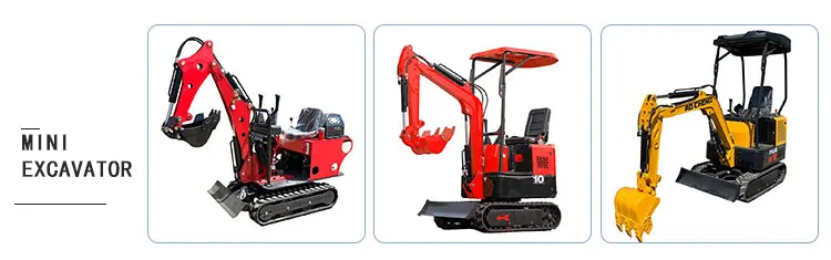 China Excavator 800 kg Mini Small Excavators 08 Mini Electric Digging Diesel Household Hook Machine