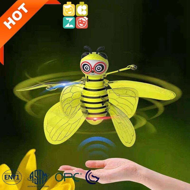 Оптовая продажа хорошее качество светящиеся игрушки детский летающий шар игрушечный светодиодный Электронный Детский Электрический самолет Индукционная светящаяся игрушка