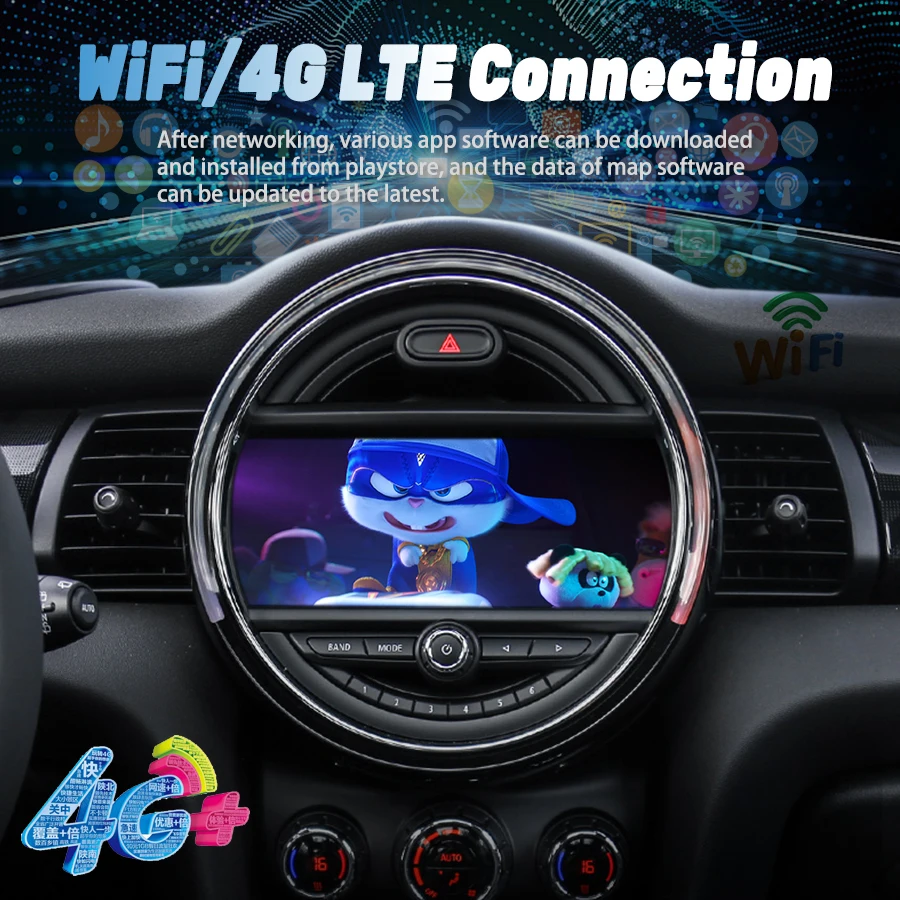 Android 13 for BMW Mini One 2017 F55 COOPER F56 CLUBMAN F54 Video Player Multimedia GPS Car Radio Stereo Carplay Touch Screen
