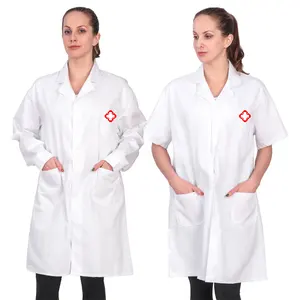 Wholesale Hospital Medical Lab Coats Physician Long Sleeve White Coats Doctor Nurse Lab Coat Uniform