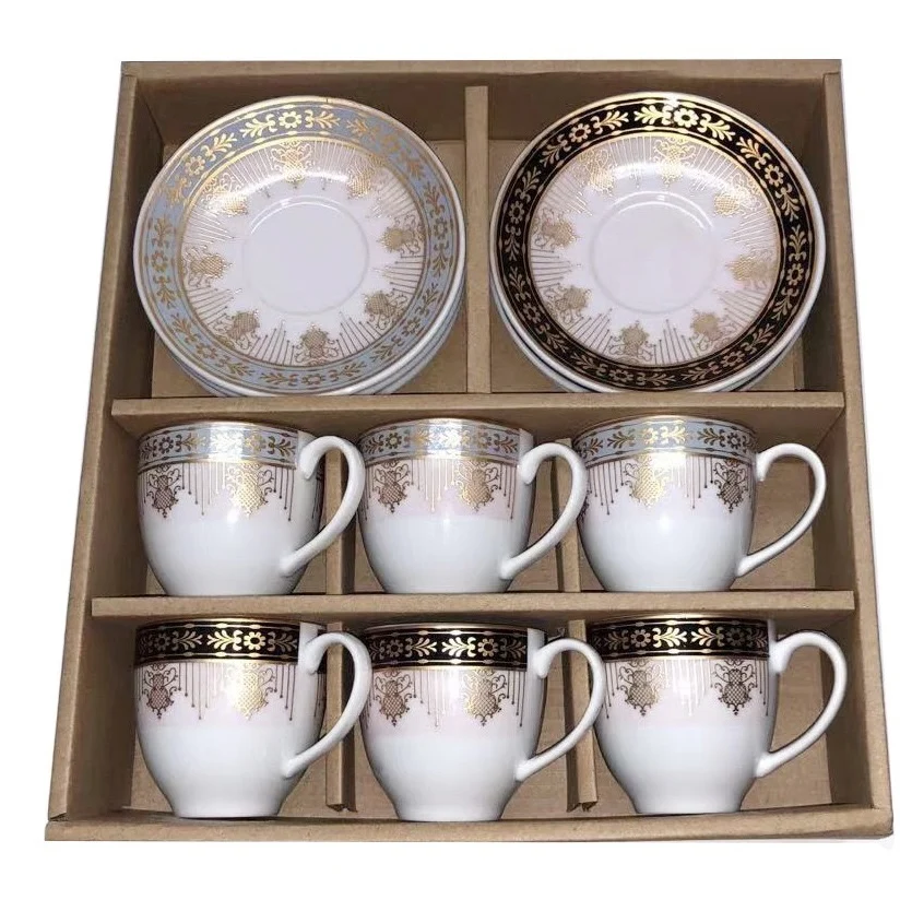 Wholesale 90ml 3oz European Turkey Style Ceramic Coffee Cup Set 6 Cups ...