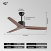 42inch -Black + walnut color
