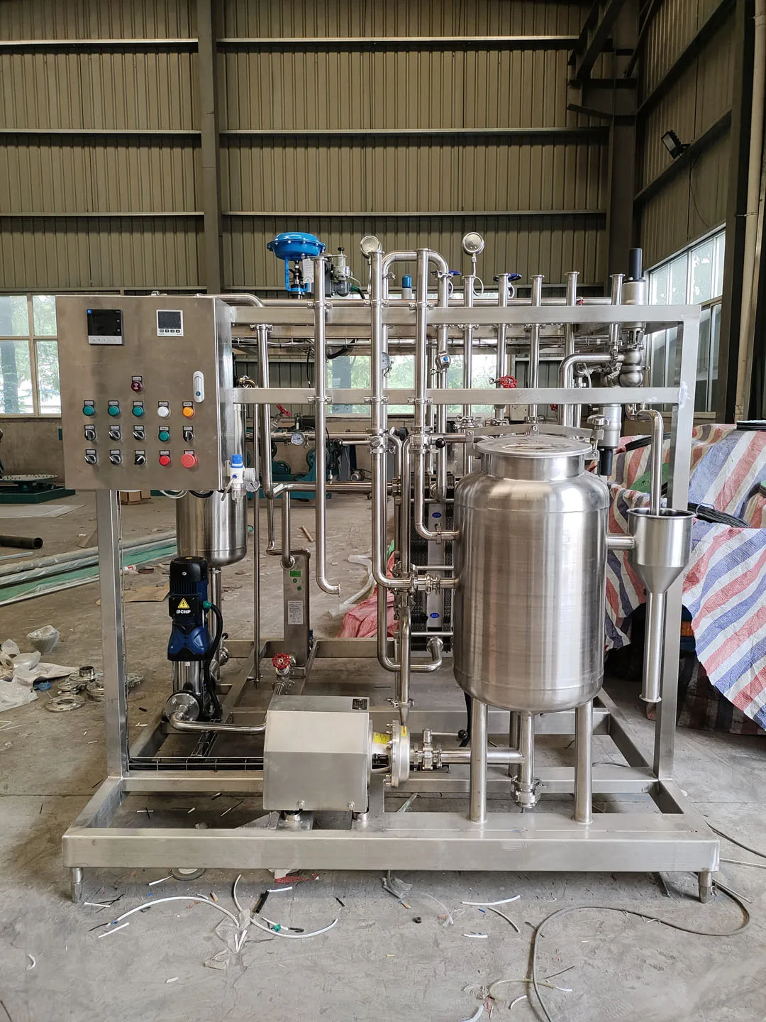 Htst Control Panel PLC+Touch Screen Control Stainless Steel HTST Pasteurizer 500-10000L/H ...