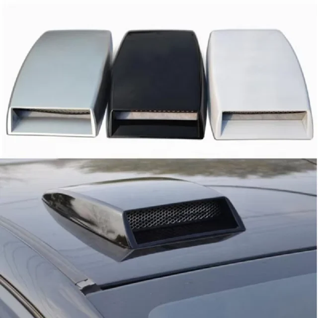 Scoop Bonnet Vent Cover Hood Air Flow Intake Vent Cover Sticker Exterior Decor Exhaust Cylinder Personalized Modification Tail