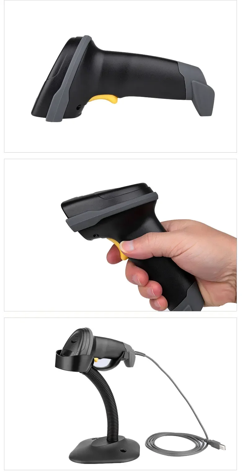 Holyhah A66DZ Wireless 2D Barcode Scanner with Charging Base - Cordless ...