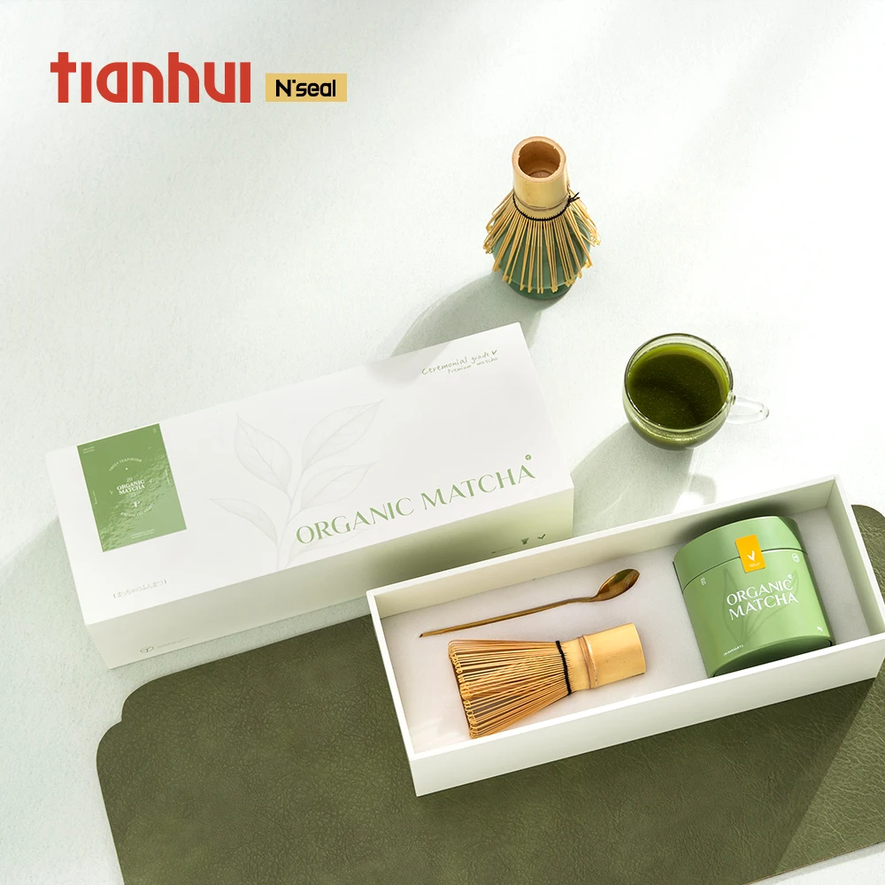 Boîte-cadeau Tianhui vide blanche en papier avec emballage personnalisé couleur verte Matcha