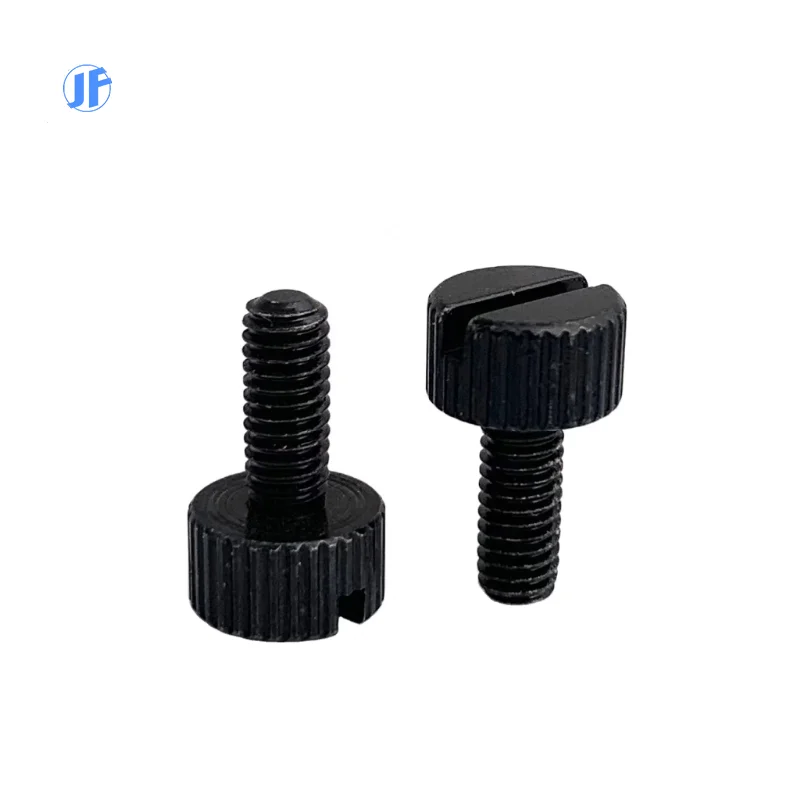 High Precision M2-M10 Knurled Thumb Screw Black Aluminum Zinc Stainless Steel-Inch Measurement System Including Titanium Plastic
