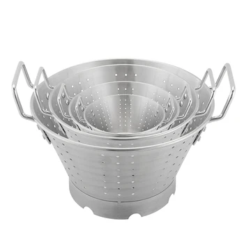 DaoSheng High Quality Large Capacity Stainless Steel 18/8 Colander Basin Colanders For Washing Rice Basket