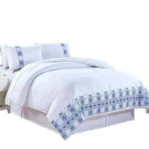 New Fashion Design Cheap Custom Duvet Cover Set king Size Embroidery Duvet Cover Bedding Set 3pcs