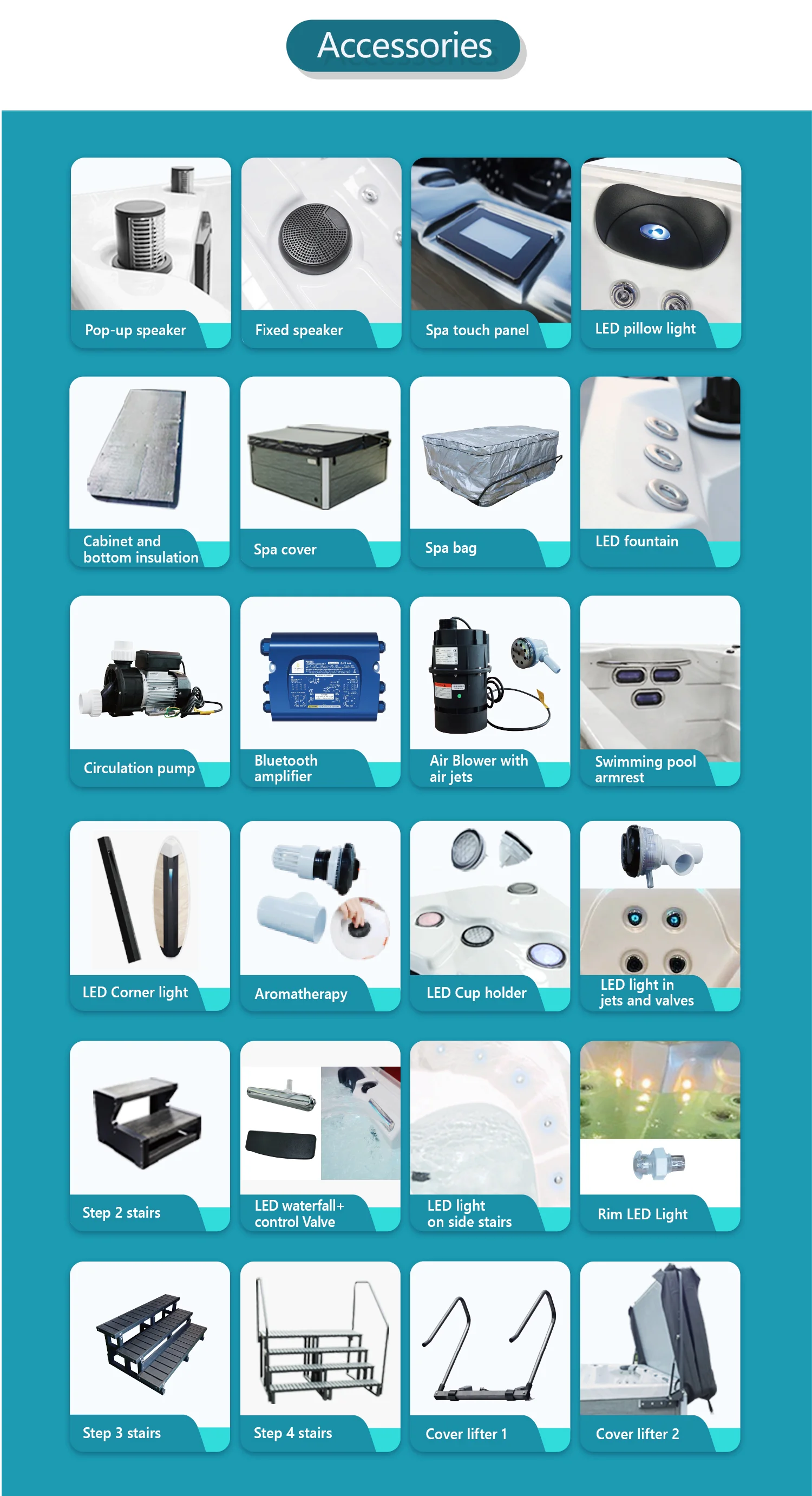 Luxury Outdoor Whirlpool Hot Tub 5 Person 66 Jets Balboa Control System